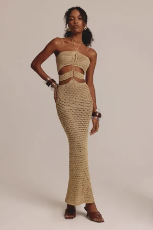 VESTIDO LONGO MALI DOURADO