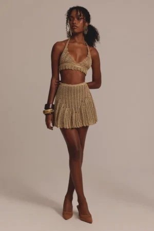 CONJUNTO SAIA E TOP MARIÁ DOURADO